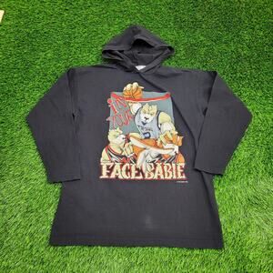 Vintage 1995 Top-Dawg Hooded Shirt Womens Large 20x25 USA